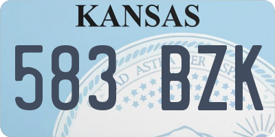 KS license plate 583BZK