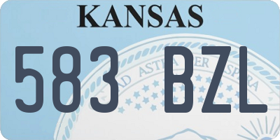KS license plate 583BZL