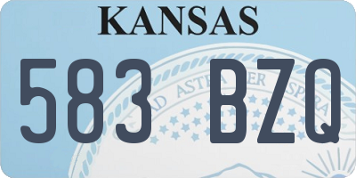 KS license plate 583BZQ