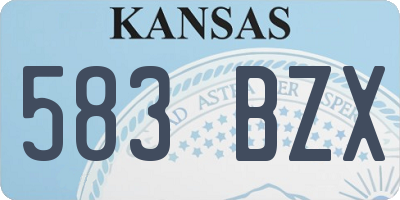 KS license plate 583BZX