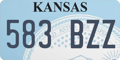 KS license plate 583BZZ