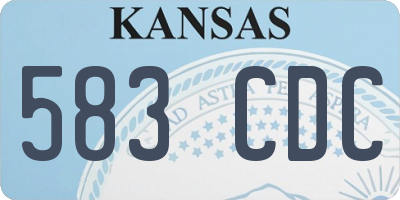 KS license plate 583CDC