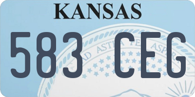 KS license plate 583CEG