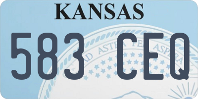 KS license plate 583CEQ