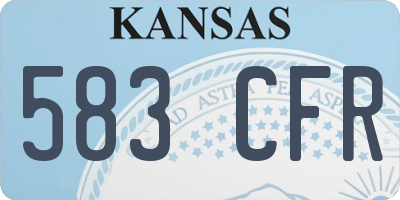 KS license plate 583CFR