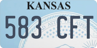 KS license plate 583CFT