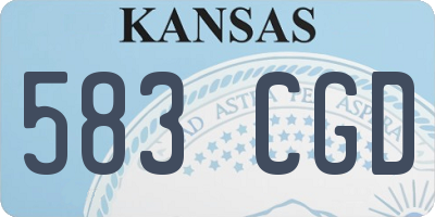 KS license plate 583CGD