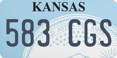 KS license plate 583CGS