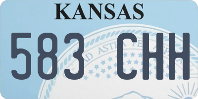 KS license plate 583CHH