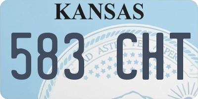 KS license plate 583CHT