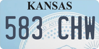 KS license plate 583CHW