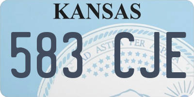 KS license plate 583CJE