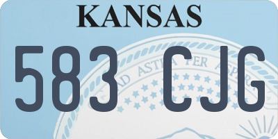 KS license plate 583CJG