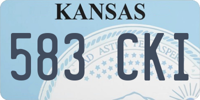 KS license plate 583CKI