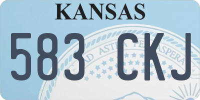 KS license plate 583CKJ