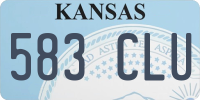 KS license plate 583CLU