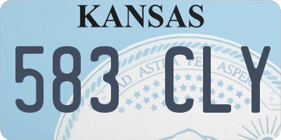 KS license plate 583CLY