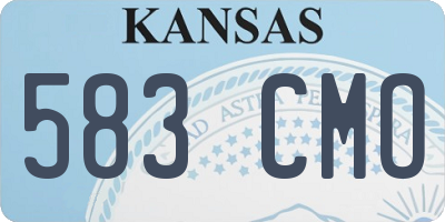 KS license plate 583CMO