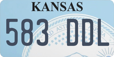 KS license plate 583DDL