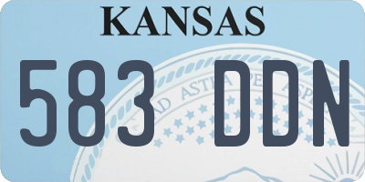 KS license plate 583DDN