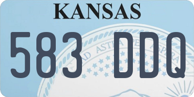 KS license plate 583DDQ
