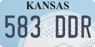 KS license plate 583DDR