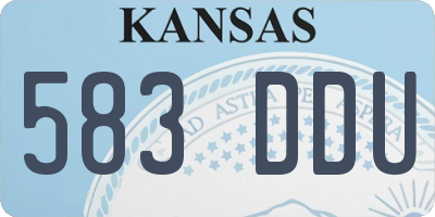 KS license plate 583DDU