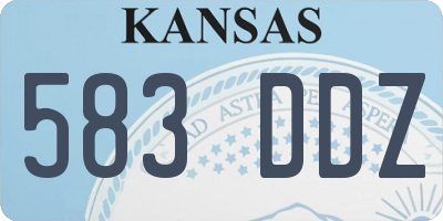 KS license plate 583DDZ