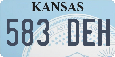 KS license plate 583DEH