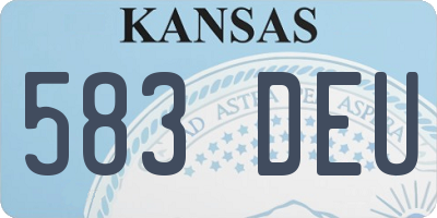 KS license plate 583DEU