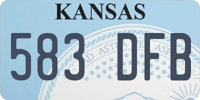 KS license plate 583DFB