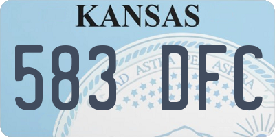 KS license plate 583DFC