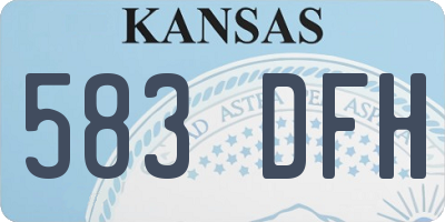 KS license plate 583DFH