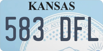 KS license plate 583DFL