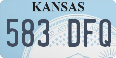 KS license plate 583DFQ