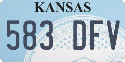 KS license plate 583DFV