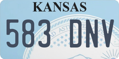 KS license plate 583DNV