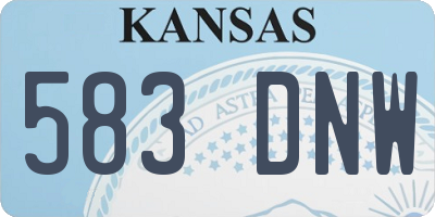 KS license plate 583DNW