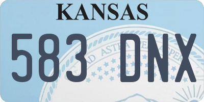 KS license plate 583DNX