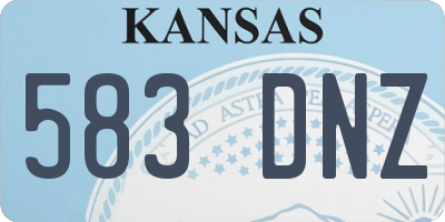KS license plate 583DNZ
