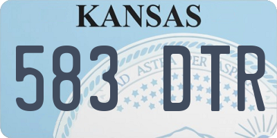KS license plate 583DTR