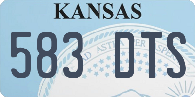 KS license plate 583DTS