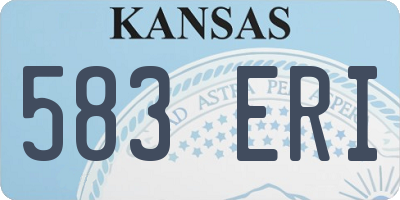 KS license plate 583ERI