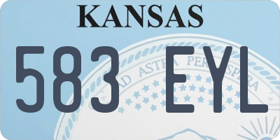 KS license plate 583EYL