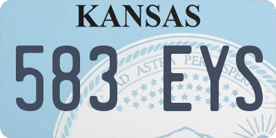 KS license plate 583EYS