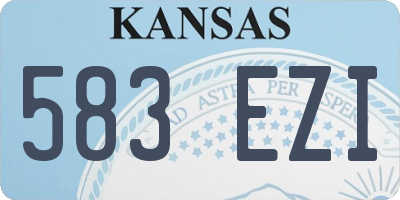 KS license plate 583EZI