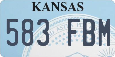 KS license plate 583FBM