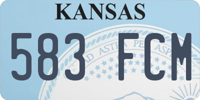KS license plate 583FCM