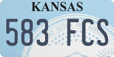 KS license plate 583FCS