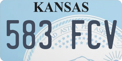KS license plate 583FCV